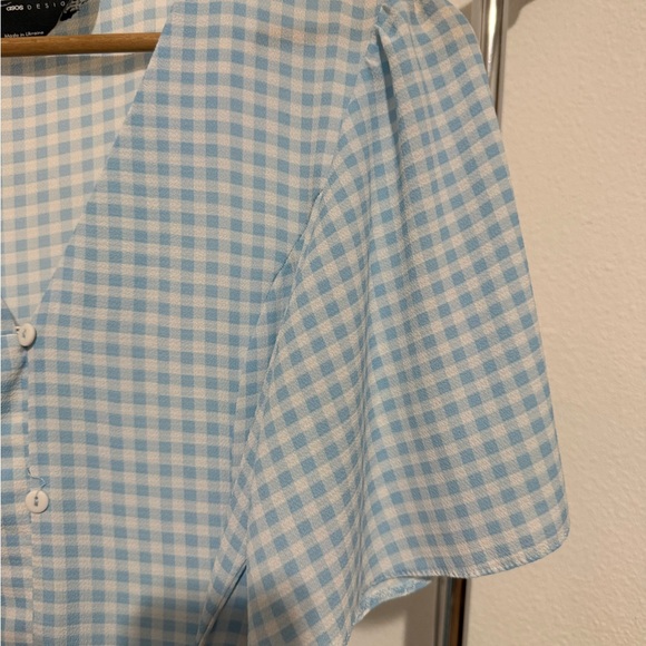 ASOS Light Blue Gingham Maxi Dress - Picture 3 of 9